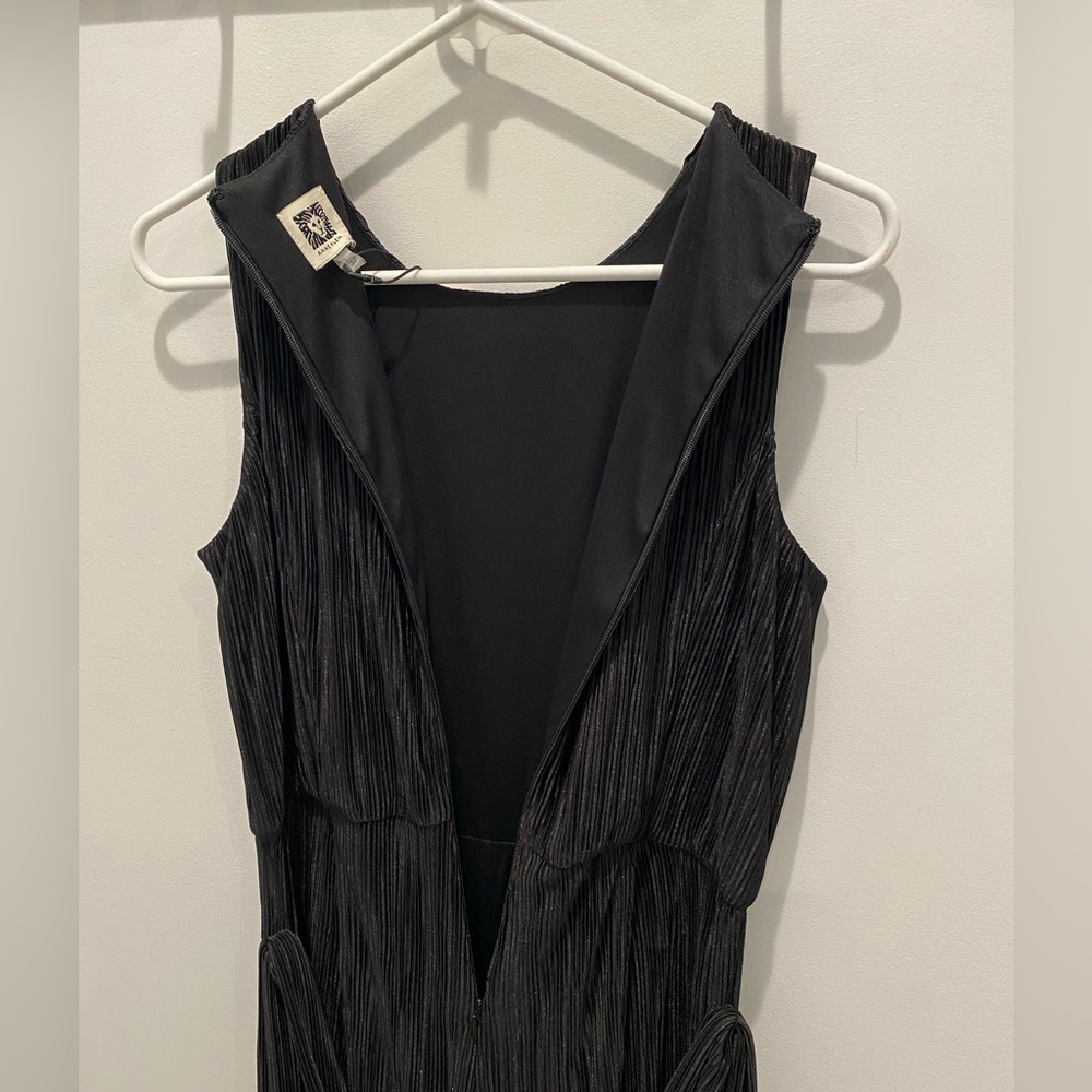 NWT Anne Klein Black Pleated Pant Jumpsuit Jumper Size 2 - Picture 8 of 8